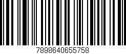 Código de barras (EAN, GTIN, SKU, ISBN): '7898640655758'