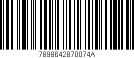 Código de barras (EAN, GTIN, SKU, ISBN): '7898642870074A'