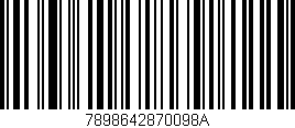 Código de barras (EAN, GTIN, SKU, ISBN): '7898642870098A'