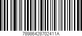 Código de barras (EAN, GTIN, SKU, ISBN): '78986428702411A'