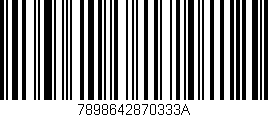 Código de barras (EAN, GTIN, SKU, ISBN): '7898642870333A'