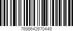 Código de barras (EAN, GTIN, SKU, ISBN): '7898642870449'