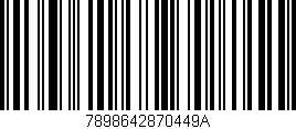 Código de barras (EAN, GTIN, SKU, ISBN): '7898642870449A'