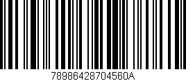 Código de barras (EAN, GTIN, SKU, ISBN): '78986428704560A'