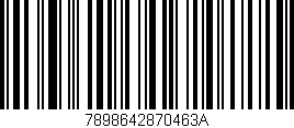 Código de barras (EAN, GTIN, SKU, ISBN): '7898642870463A'