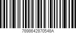 Código de barras (EAN, GTIN, SKU, ISBN): '7898642870548A'