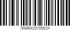 Código de barras (EAN, GTIN, SKU, ISBN): '7898642870562A'