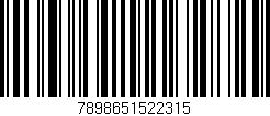 Código de barras (EAN, GTIN, SKU, ISBN): '7898651522315'