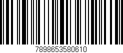 Código de barras (EAN, GTIN, SKU, ISBN): '7898653580610'