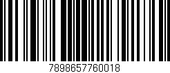 Código de barras (EAN, GTIN, SKU, ISBN): '7898657760018'