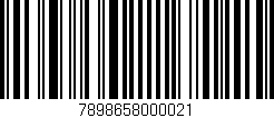 Código de barras (EAN, GTIN, SKU, ISBN): '7898658000021'