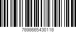 Código de barras (EAN, GTIN, SKU, ISBN): '7898665430118'