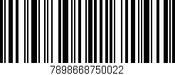 Código de barras (EAN, GTIN, SKU, ISBN): '7898668750022'