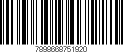 Código de barras (EAN, GTIN, SKU, ISBN): '7898668751920'