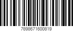Código de barras (EAN, GTIN, SKU, ISBN): '7898671600819'