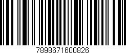 Código de barras (EAN, GTIN, SKU, ISBN): '7898671600826'