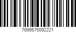 Código de barras (EAN, GTIN, SKU, ISBN): '7898675092221'