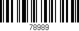 Código de barras (EAN, GTIN, SKU, ISBN): '78989'