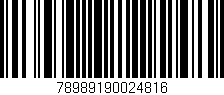 Código de barras (EAN, GTIN, SKU, ISBN): '78989190024816'