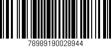 Código de barras (EAN, GTIN, SKU, ISBN): '78989190028944'