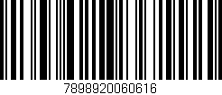 Código de barras (EAN, GTIN, SKU, ISBN): '7898920060616'