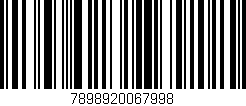 Código de barras (EAN, GTIN, SKU, ISBN): '7898920067998'