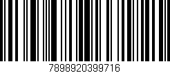 Código de barras (EAN, GTIN, SKU, ISBN): '7898920399716'