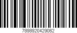Código de barras (EAN, GTIN, SKU, ISBN): '7898920429062'