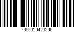Código de barras (EAN, GTIN, SKU, ISBN): '7898920429338'