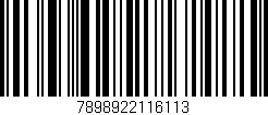 Código de barras (EAN, GTIN, SKU, ISBN): '7898922116113'
