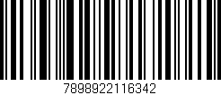 Código de barras (EAN, GTIN, SKU, ISBN): '7898922116342'