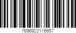 Código de barras (EAN, GTIN, SKU, ISBN): '7898922116687'