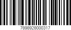Código de barras (EAN, GTIN, SKU, ISBN): '7898928000317'