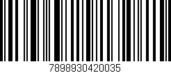 Código de barras (EAN, GTIN, SKU, ISBN): '7898930420035'