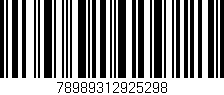 Código de barras (EAN, GTIN, SKU, ISBN): '78989312925298'