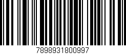 Código de barras (EAN, GTIN, SKU, ISBN): '7898931800997'
