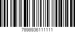 Código de barras (EAN, GTIN, SKU, ISBN): '7898936111111'