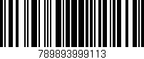 Código de barras (EAN, GTIN, SKU, ISBN): '789893999113'