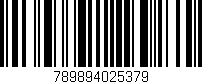 Código de barras (EAN, GTIN, SKU, ISBN): '789894025379'