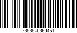 Código de barras (EAN, GTIN, SKU, ISBN): '7898940360451'