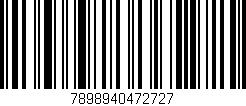 Código de barras (EAN, GTIN, SKU, ISBN): '7898940472727'