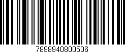 Código de barras (EAN, GTIN, SKU, ISBN): '7898940800506'
