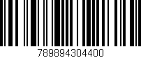 Código de barras (EAN, GTIN, SKU, ISBN): '789894304400'