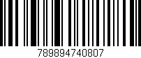 Código de barras (EAN, GTIN, SKU, ISBN): '789894740807'