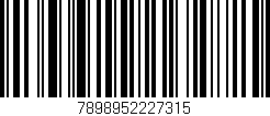 Código de barras (EAN, GTIN, SKU, ISBN): '7898952227315'