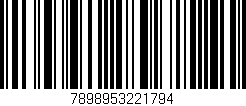 Código de barras (EAN, GTIN, SKU, ISBN): '7898953221794'