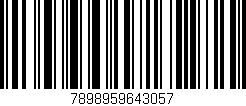 Código de barras (EAN, GTIN, SKU, ISBN): '7898959643057'