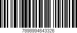 Código de barras (EAN, GTIN, SKU, ISBN): '7898994643326'