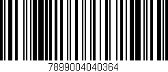 Código de barras (EAN, GTIN, SKU, ISBN): '7899004040364'