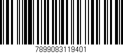 Código de barras (EAN, GTIN, SKU, ISBN): '7899083119401'